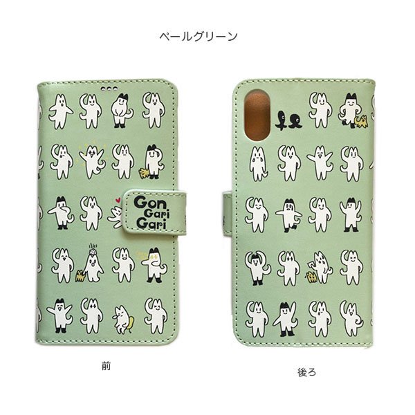 画像7: 【iPhone 7/8/X対応】ゴンガリくん手帳型スマホケース☆グレー  (7)